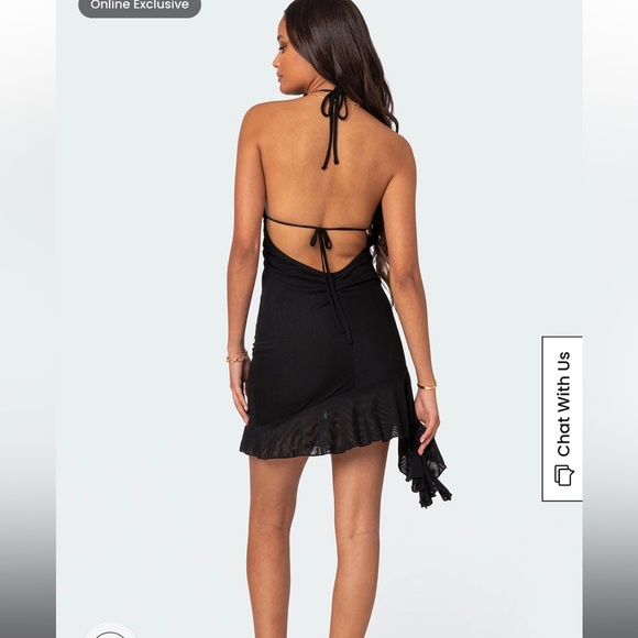 Edikted Soho Open Back Ruffle Mini Dress - Picture 4 of 10